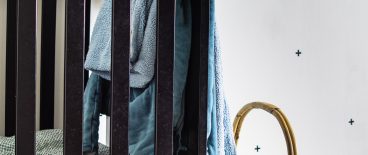 Image of a crib in a child's bedroom
