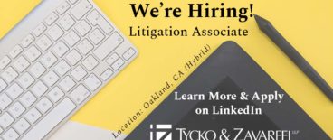 litigation associate job | tycko & zavareei LLP