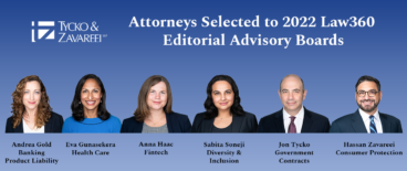 law360 editorial advisory boards | tycko & zavareei LLP