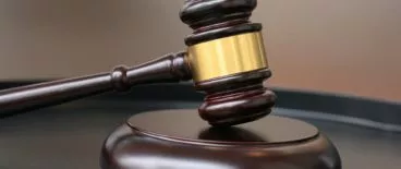 gavel resting on table