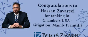Hassan Zavareei ranked in Chambers USA - Litigation: Mainly Plaintiffs