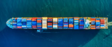 shipping containers on cargo ship