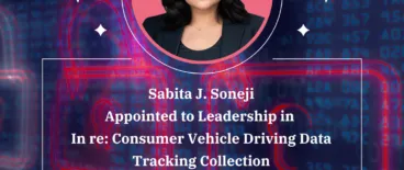 Sabita Soneji consumer vehicle driving data litigation